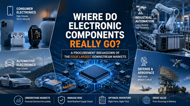 Where Do Electronic Components Go? A Procurement Breakdown of the Four Largest Downstream Markets