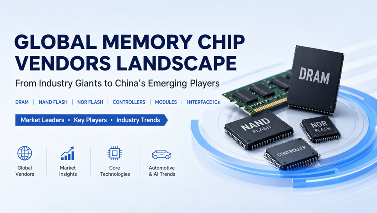 Global Memory Chip Vendors Landscape: DRAM, NAND, NOR, SSD Controllers and AI Infrastructure Trends