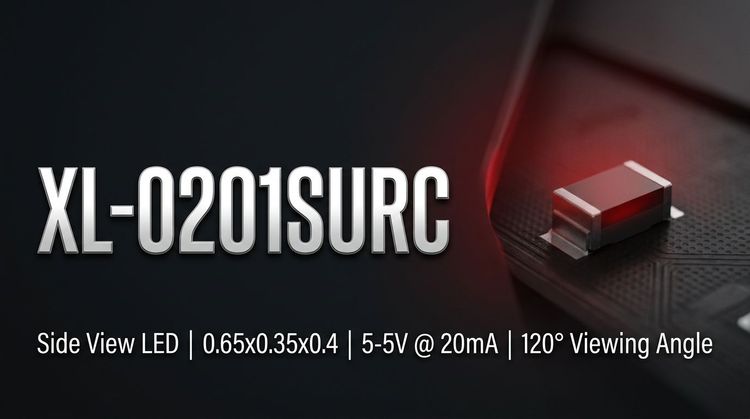 XL-0201SURC SMD LED: 0.65x0.35mm Red LED for IoT & AI Devices