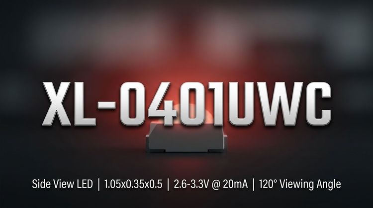 XL-0401UWC SMD LED: 1.05mm Ultra-Compact Design for SMT Integration