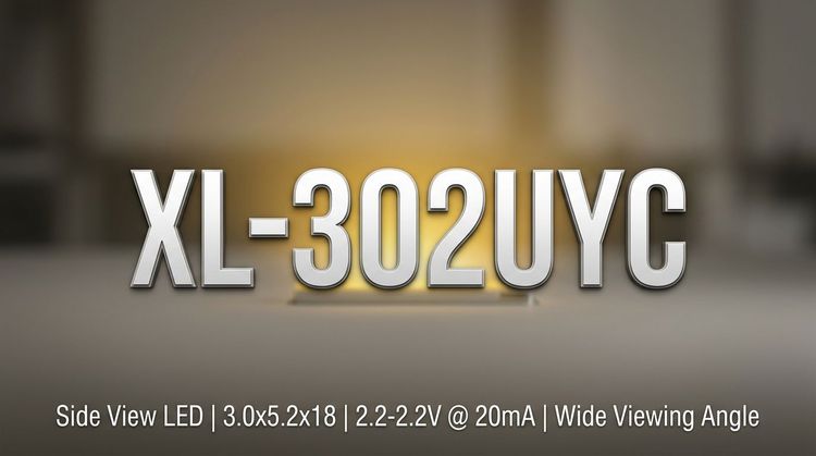 XL-302UYC LED: 2.2V/400mcd Yellow LED for Industrial Applications