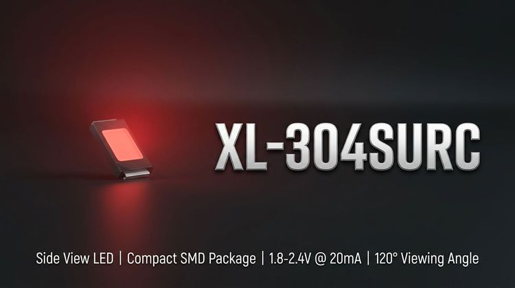 XL-304SURC LED: 620nm Red, 2.2V, 30-Degree Viewing Angle