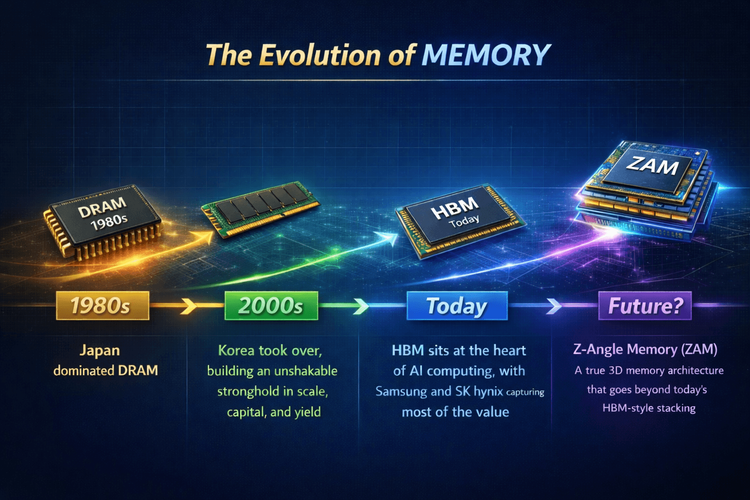 Memory Architecture Evolution: From DRAM Scale to HBM and Z-Angle Memory