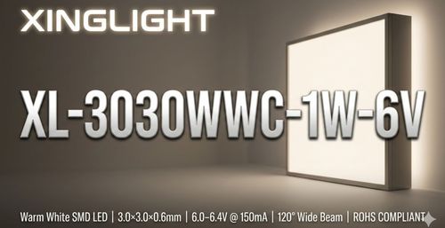 XINGLIGHT XL-3030WWC-1W-6V High Brightness White LED: 100-130lm for Indoor and Commercial Lighting