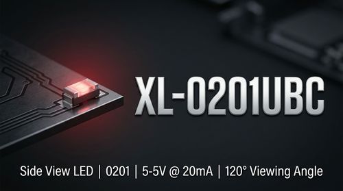 XL-0201UBC SMD LED: 0201 Blue LED for Miniaturized 3C & AIoT Designs