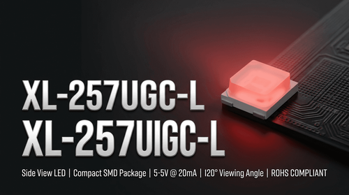 XL-257UGC-L LED: 3V Green Through-Hole Thermal & Drive Specs